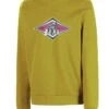 BEAR SURFBOARDS FLEECE CREWNECK BIG LOGO GREEN SULPHUR