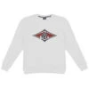 BEAR SURFBOARDS FLEECE CREWNECK BIG LOGO OPTICAL WHITE -Surfcorner Store bear surfboards felpa big logo girocollo optical white 1