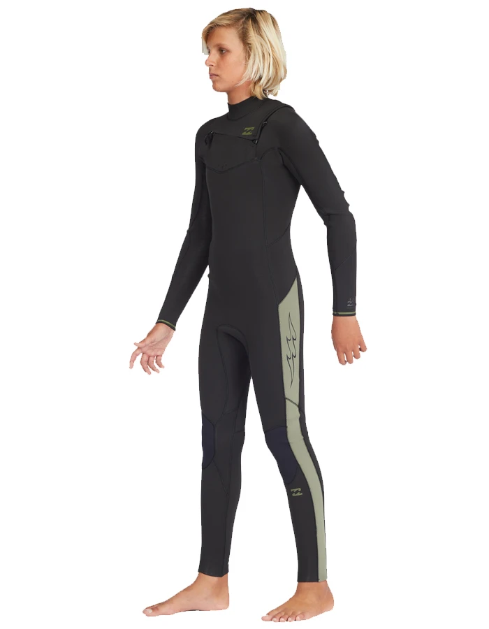 BILLABONG ABSOLUTE 4/3 MM CHEST ZIP BOYS 8-14 MILITARY 3 BILLABONG ABSOLUTE 4/3 MM CHEST ZIP BOYS 8-14 MILITARY