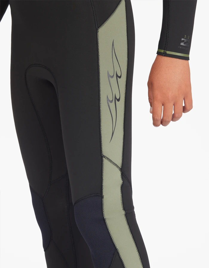 BILLABONG ABSOLUTE 4/3 MM CHEST ZIP BOYS 8-14 MILITARY 7 BILLABONG ABSOLUTE 4/3 MM CHEST ZIP BOYS 8-14 MILITARY - Image 5