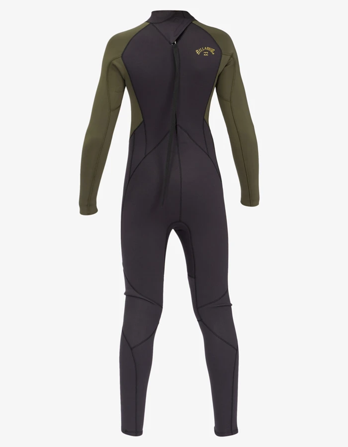 BILLABONG INTRUDER 5/4 MM BACK ZIP BOYS ANTIQUE BLACK - Image 2