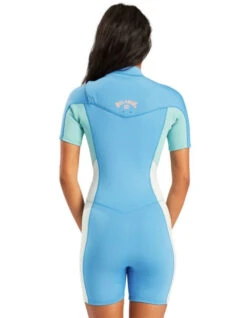 BILLABONG SYNERGY 2/2 SHORT SLEEVE FRONT ZIP -Surfcorner Store billabong synergy 2 2 frontzip muta donna 2