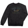 DARK SEAS TRAVERSE RALGAN CREW HEATHER BLACK -Surfcorner Store dark seas traverse raglan crew fleece heather black