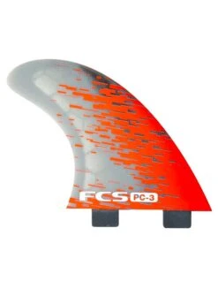 FCS PC-3 RED SMOKE TRI FIN SET THRUSTER SMALL