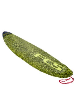 FCS STRETCH COVER 6'3'' FISH FUNBOARD -Surfcorner Store fcs sacca 6 3 fish funboard stretch ice yellow 2