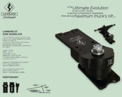 FLYING WHEELS LOMBARD SURF BASE PLATE 150MM SURFSKATE -Surfcorner Store flying wheels lombard surf base plate 150mm per surfskate 2