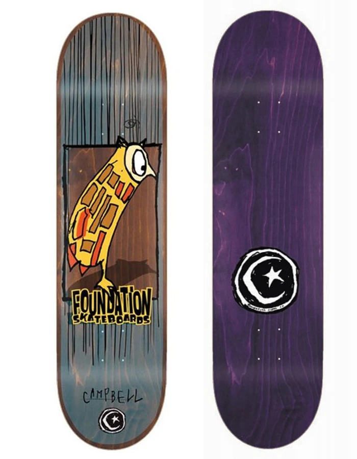FOUNDATION 8.38" AIDAN OWL SKATEBOARD DECK 3 FOUNDATION 8.38" AIDAN OWL SKATEBOARD DECK