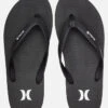 HURLEY ICONIC SOLID SANDALS BLACK -Surfcorner Store hurley infradito icon solid black