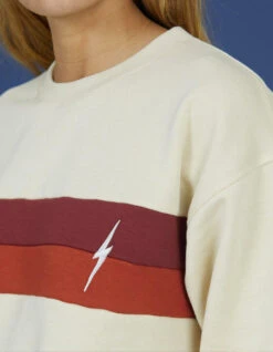 LIGHTNING BOLT BLOCK CREW FLEECE WOMAN -Surfcorner Store lightning bolt block crew felpa donna 2