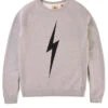 LIGHTNING BOLT FOREVER TRIBLEND FLEECE CREWNECK GREY -Surfcorner Store lightning bolt forever felpa girocollo