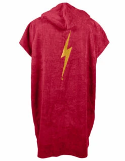 LIGHTNING BOLT RED BOLT PONCHO -Surfcorner Store lightning bolt poncho in spugna adulto red 2