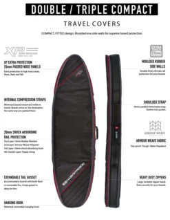 OCEAN & EARTH 6'0"-7'2'' TRIPLE COMPACT SHORTBOARD COVER -Surfcorner Store ocean earth 6 0 barry basic sacca tripla shortboard 8