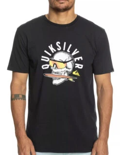 QUIKSILVER ROCKING SKULL T-SHIRT -Surfcorner Store quiksilver rocking skull t shirt black 3