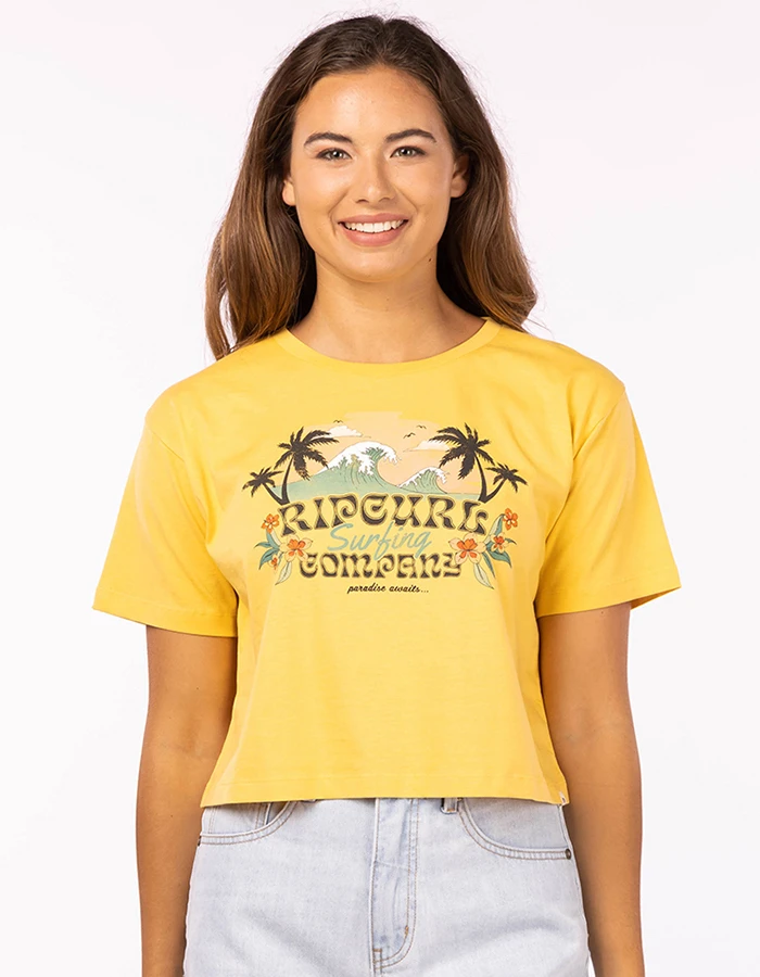 RIP CURL BRAZIALIAN SOUL CROP TEE LIGHT YELLOW 3 RIP CURL BRAZIALIAN SOUL CROP TEE LIGHT YELLOW