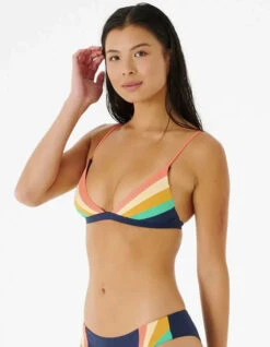 RIP CURL DAY BREAK MULTI FIXED TRIANGLE BIKINI TOP -Surfcorner Store rip curl deay break top bikini multi fixed navy 1