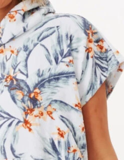 RIP CURL DIAMOND BAY HOODED TOWEL LIGHT BLUE -Surfcorner Store rip curl diamond bay poncho donna light blue 1