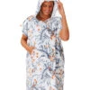 RIP CURL DIAMOND BAY HOODED TOWEL LIGHT BLUE -Surfcorner Store rip curl diamond bay poncho donna light blue 4