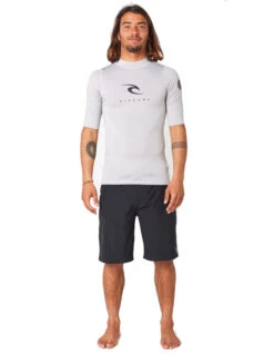 RIP CURL CORPS SHORT SLEEVE UV TEE GREY -Surfcorner Store rip curl lycra corps grey 2