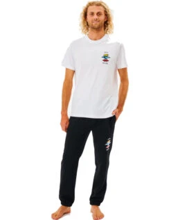RIP CURL SEARCH ICON LOGO TRACK PANT BLACK -Surfcorner Store rip curl pantaloni tuta search icon logo black 1