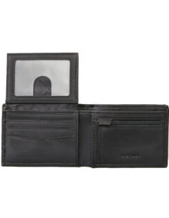 RIP CURL RIDGE PU ALL DAY WALLET BLACK GREY -Surfcorner Store rip curl ridge pu all day portafoglio black grey 1