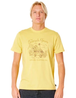 RIP CURL DRIFTER TEE RETRO YELLOW