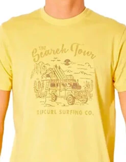RIP CURL DRIFTER TEE RETRO YELLOW -Surfcorner Store rip curl t shirt drifter retro yellow 4