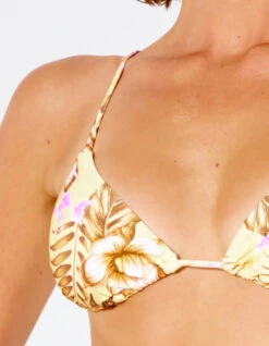 RIP CURL TOP PLAYABELLA SLIDING TRIANGLE LIGHT YELLOW -Surfcorner Store rip curl top playabella sliding triangle light yellow 2