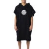 RIP CURL WET AS HOODED PONCHO BLACK -Surfcorner Store rip curl wet as poncho in spugna black