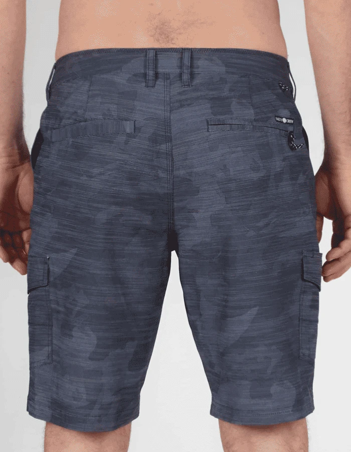 SALTY CREW DRIFTING 2 CARGO HYBRID WALKSHORT 20" BLACK CAMO - Image 3