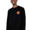 SANTA CRUZ CLASSIC DOT CHEST CREW BLACK -Surfcorner Store santa cruz classic dot chest crew felpa black