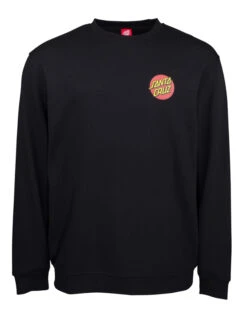 SANTA CRUZ CLASSIC DOT CHEST CREW BLACK 10 SANTA CRUZ CLASSIC DOT CHEST CREW BLACK -Surfcorner Store santa cruz classic dot chest crew felpa black 3