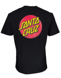 SANTA CRUZ CLASSIC DOT CHEST T-SHIRT BLACK -Surfcorner Store santa cruz classic dot chest t shirt black 2