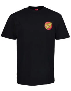 SANTA CRUZ CLASSIC DOT CHEST T-SHIRT BLACK -Surfcorner Store santa cruz classic dot chest t shirt black 3