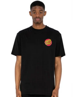 SANTA CRUZ CLASSIC DOT CHEST T-SHIRT BLACK -Surfcorner Store santa cruz classic dot chest t shirt black 4