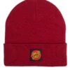 SANTA CRUZ CLASSIC LABEL DOT BEANIE KETCHUP -Surfcorner Store santa cruz classic label dot beanie ketchup 2