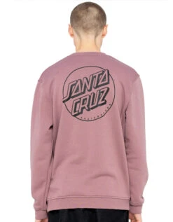 SANTA CRUZ OPUS DOT STRIPE CREW WASHED GRAPE -Surfcorner Store santa cruz opus dot stripe crew felpa washed grape 2
