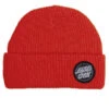 SANTA CRUZ OUTLINE DOT BEANIE RED -Surfcorner Store santa cruz outline dot beanie red