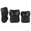 SFR TRIPLE PAD SET BLACK -Surfcorner Store sfr triple pad set protezioni skate black