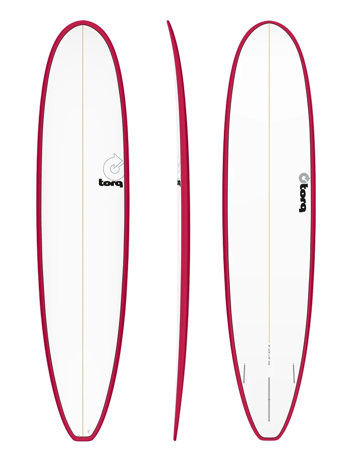TORQ TET 9'1" LONGBOARD PINLINE COLOR RAIL RED