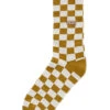 VANS CHECKERBOARD CREW II SOCKS BROWN -Surfcorner Store vans calzettoni checkerboard crew ii brown