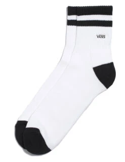 VANS HALF CREW SOCKS WHITE BLACK