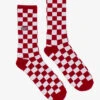 VANS CHECKERBOARD CREW II SOCKS RED -Surfcorner Store vans calzini checkerboard crew ii red 3