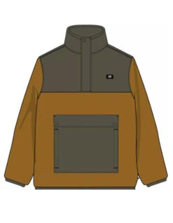 VANS MAMMOTH PULLOVER BROWN GREEN -Surfcorner Store vans felpa mammoth brown green