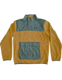 VANS MAMMOTH PULLOVER BROWN GREEN -Surfcorner Store vans felpa mammoth brown green 1