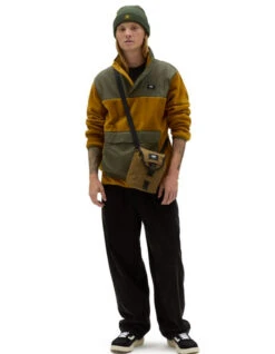 VANS MAMMOTH PULLOVER BROWN GREEN -Surfcorner Store vans felpa mammoth brown green 8