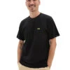 VANS LEFT CHEST LOGO T-SHIRT BLACK EVEN -Surfcorner Store vans left chest logo t shirt black even