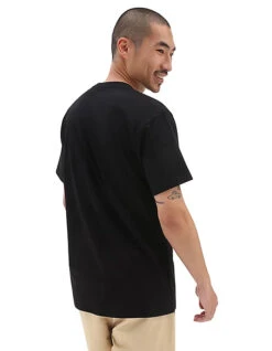 VANS LEFT CHEST LOGO T-SHIRT BLACK EVEN -Surfcorner Store vans left chest logo t shirt black even 2