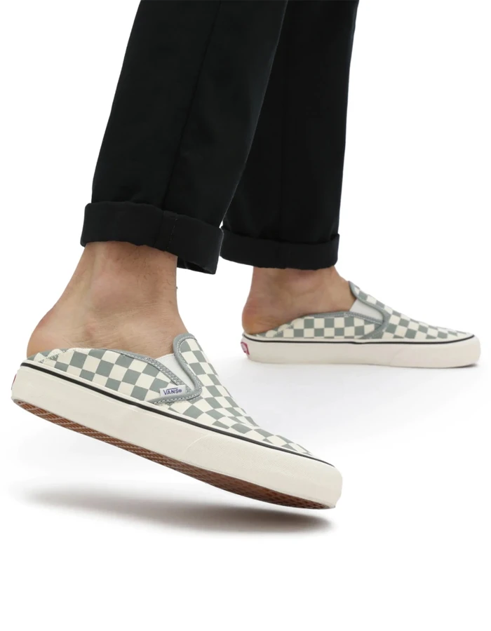 VANS CHECKERBOARD CLASSIC SLIP-ON SHOES GREEN 4 VANS CHECKERBOARD CLASSIC SLIP-ON SHOES GREEN - Image 2