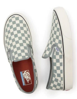 VANS CHECKERBOARD CLASSIC SLIP-ON SHOES GREEN 11 VANS CHECKERBOARD CLASSIC SLIP-ON SHOES GREEN -Surfcorner Store vans scarpe classic slip on checkerboard methyl 1