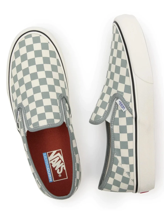 VANS CHECKERBOARD CLASSIC SLIP-ON SHOES GREEN 5 VANS CHECKERBOARD CLASSIC SLIP-ON SHOES GREEN - Image 3